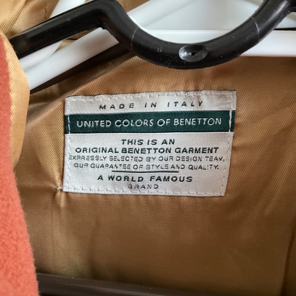 Vintage Eighties Benetton Wool Pea Coat - Picture 2 of 8